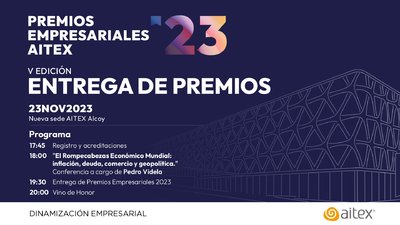 Entrega Premios Empresariales AITEX 2023 en su V edicin