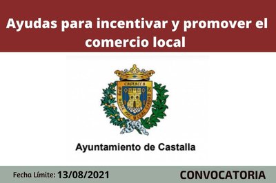Ayudas para incentivar y promover el comercio local en Castalla