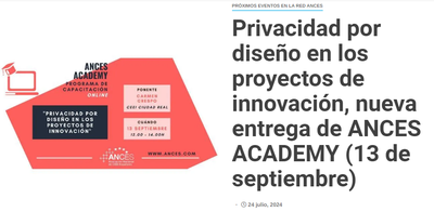 Privacidad por diseo en los proyectos de innovacin