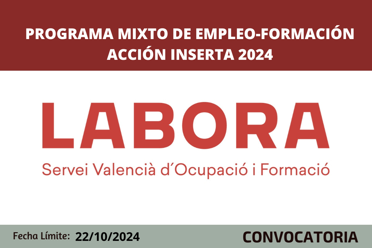 Programa mixto de empleo-formacin Accin Inserta 2024