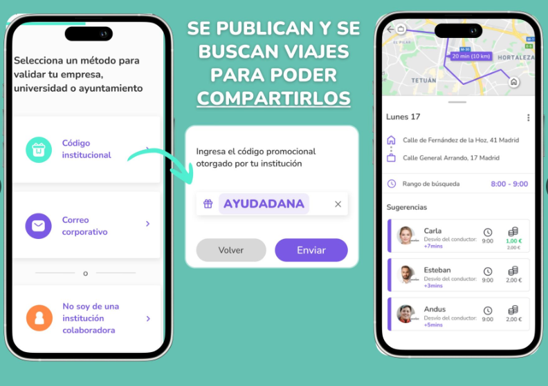 Hoop Carpool ofrece su app gratuita para que puedas compartir coche con voluntarios y personas afectadas por la DANA