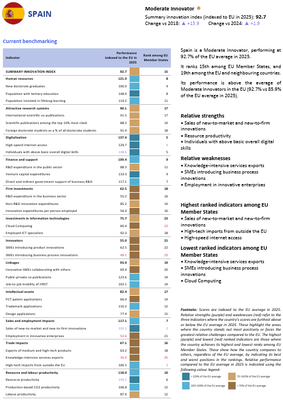 Cuadro Europeo de Indicadores de la Innovaci�n 2025 Spain4