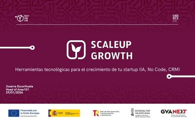 Presentación "Herramientas tecnológicas para el crecimiento de tu startup (IA, No Code, CRM)"