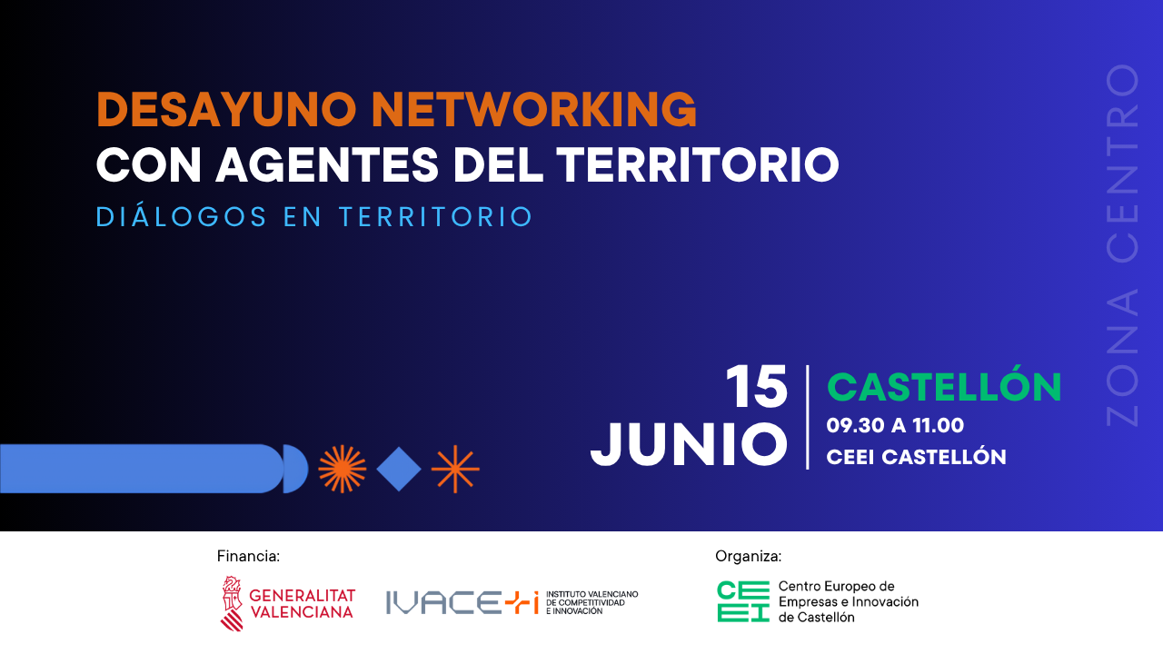 Diálogos en el territorio. Desayuno networking con Agentes del Ecosistema de Emprendimiento de Castellón. ZONA CENTRO