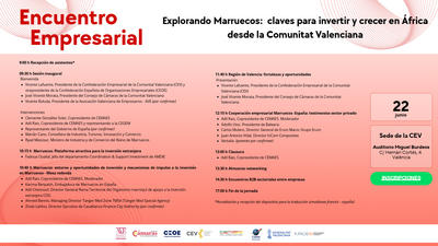 Encuentro empresarial: Explorando Marruecos: claves para invertir y crecer en �frica desde la Comunitat Valenciana