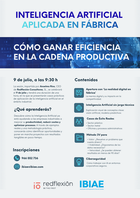 La inteligencia artificial aplicada a f�brica: c�mo ganar eficiencia en la cadena productiva