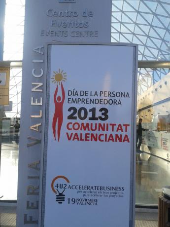 Cartel de Bienvenida DEPCV2013 en el Pabelln de Feria Valencia