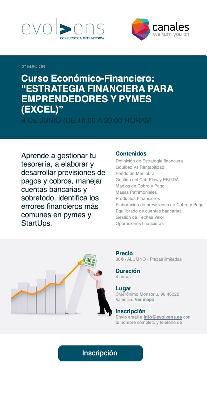 2� Edici�n Curso Estrategia Financiera para Emprendedores, Pymes y StartUps (EXCEL)