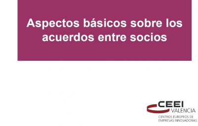 Aspectos b�sicos sobre los acuerdos entre socios