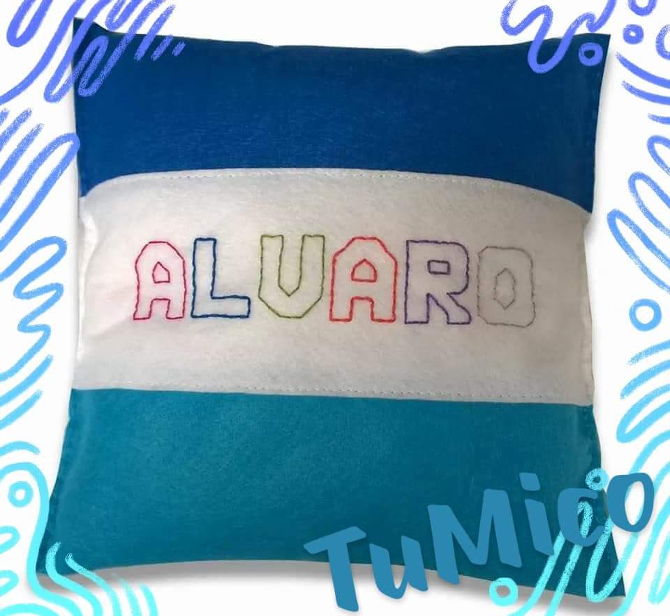 Cojín Álvaro azul