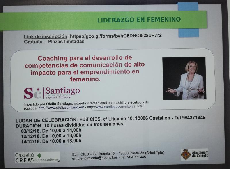 "Coaching para el desarrollo de competencias de Comunicacin de Alto impacto en femenino
