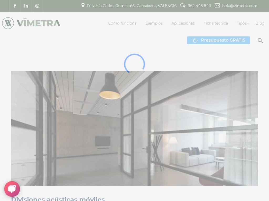 Divisiones ac�sticas m�viles - Vimetra