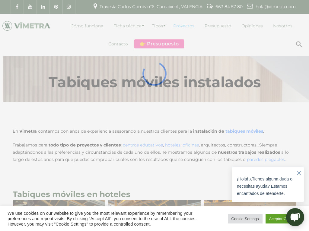 Tabiques mviles para todo tipo de proyectos